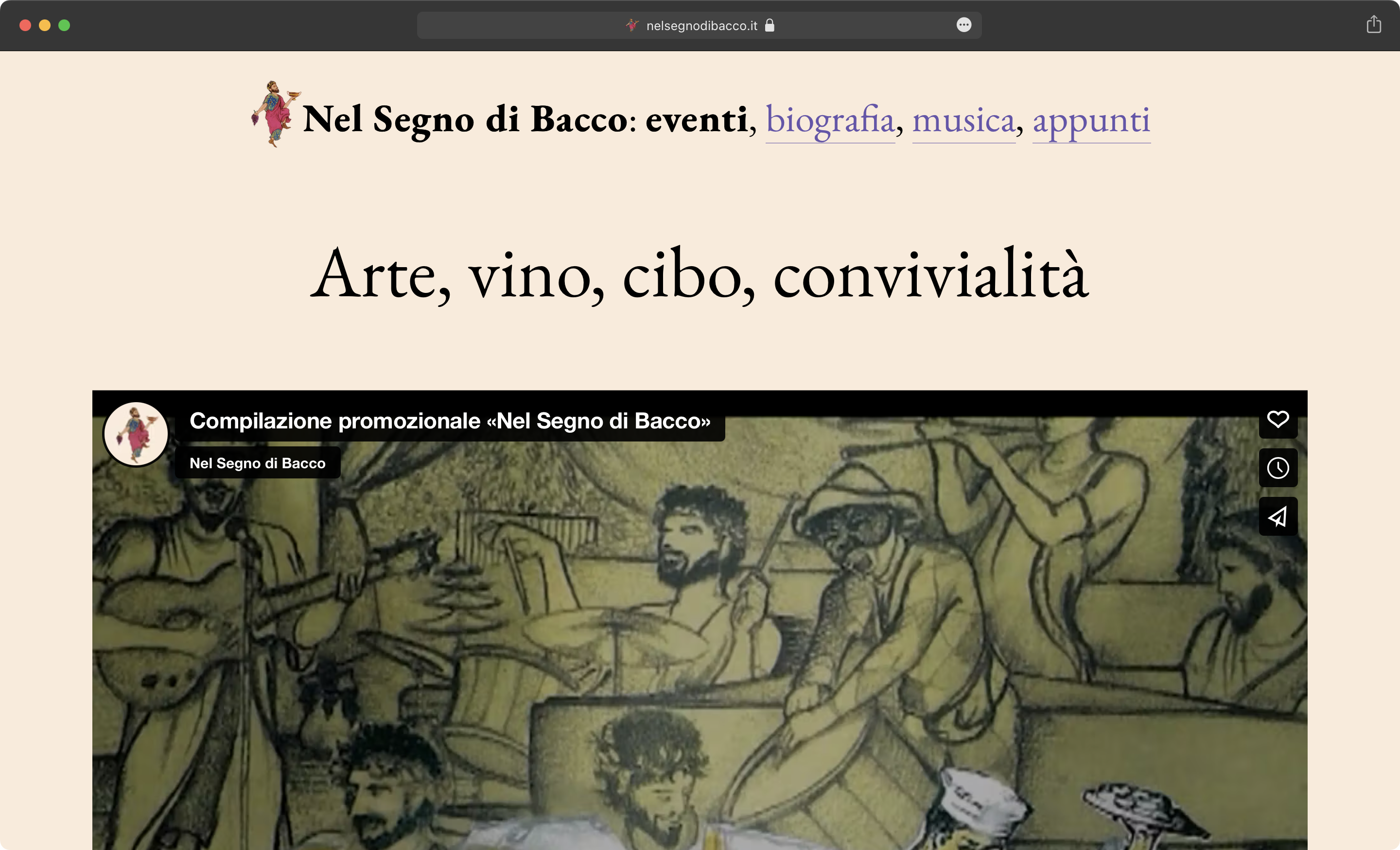 Webstead for Nel Segno di Bacco