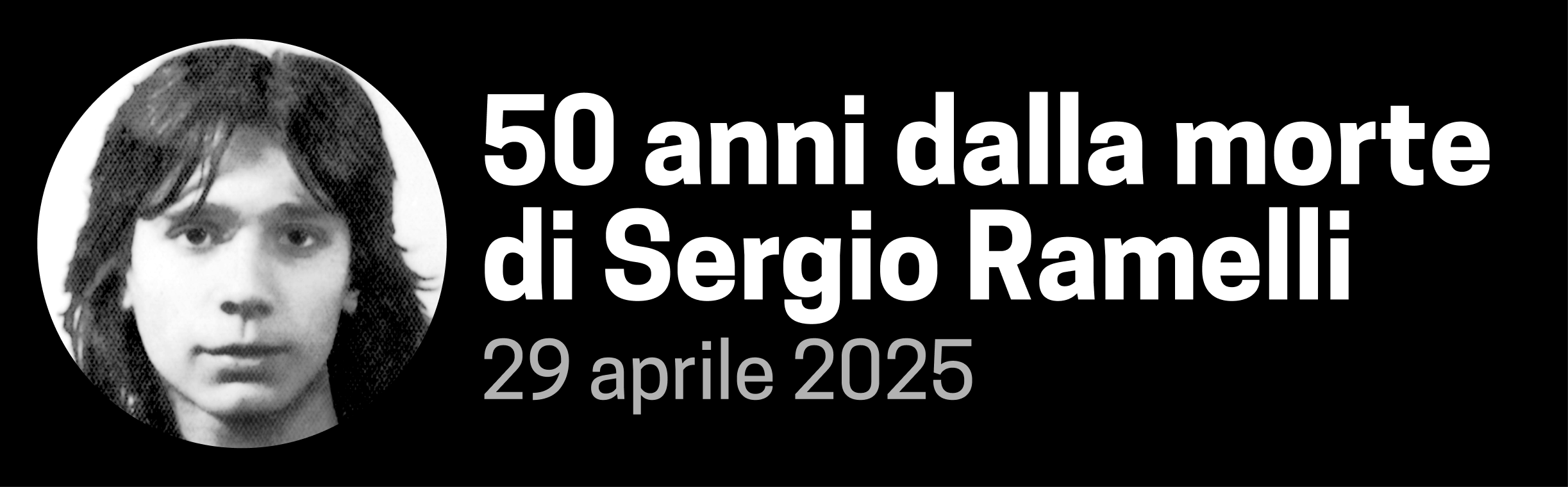 Logo for Sergio Ramelli’s death anniversary